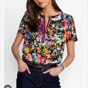 Johnny Was Floral Women's Top - Multicolor